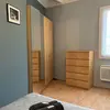 Plenty of room is available in cabinets and drawers for you to organize your clothes and belongings